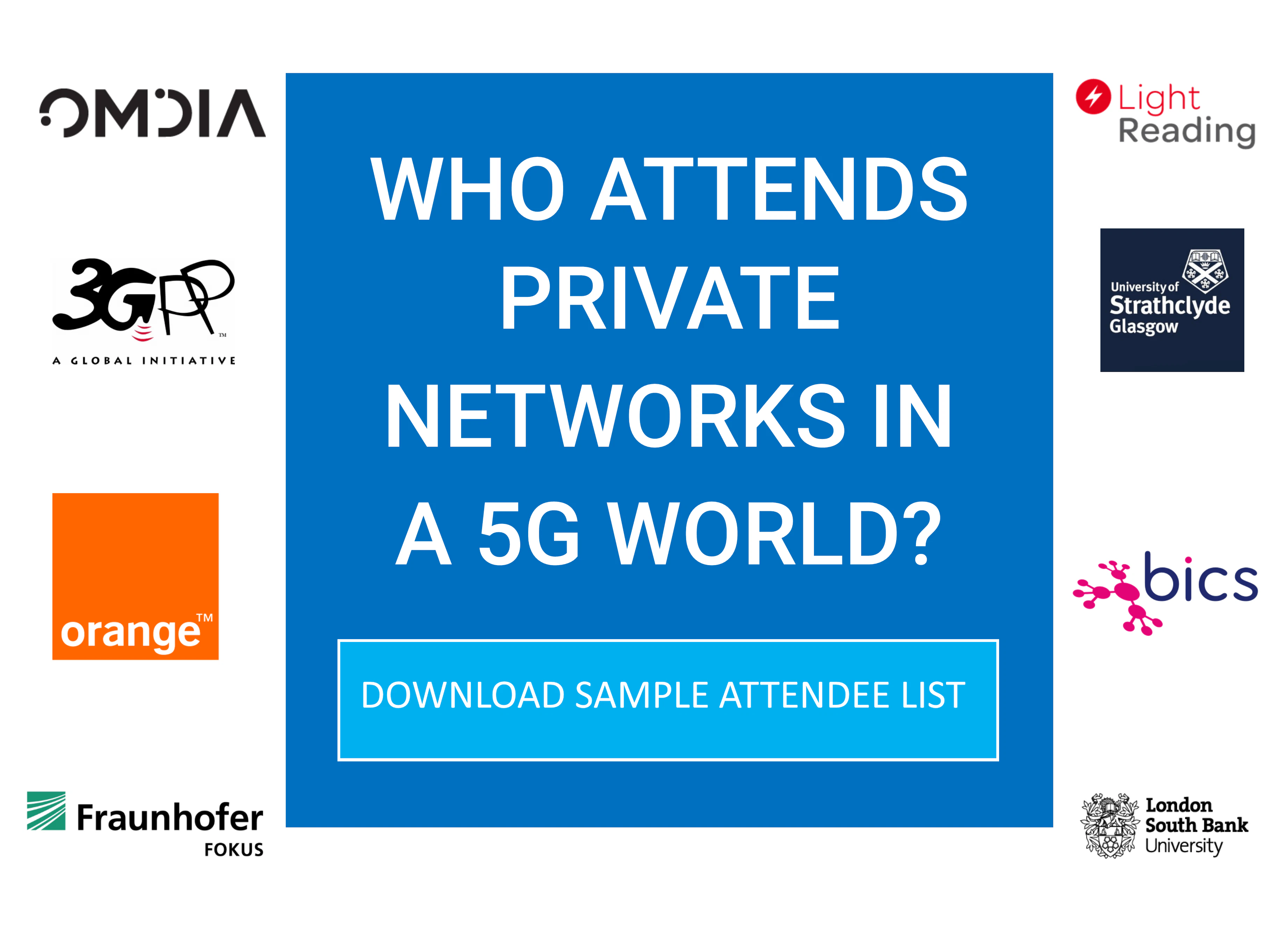 Who you will meet at Private Networks in a 5G World