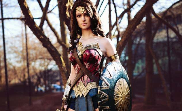 Pryoflyy in cosplay as Wonder Woman