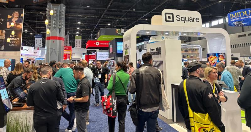 Attendees outside the Square booth at the National Restaurant Association Show