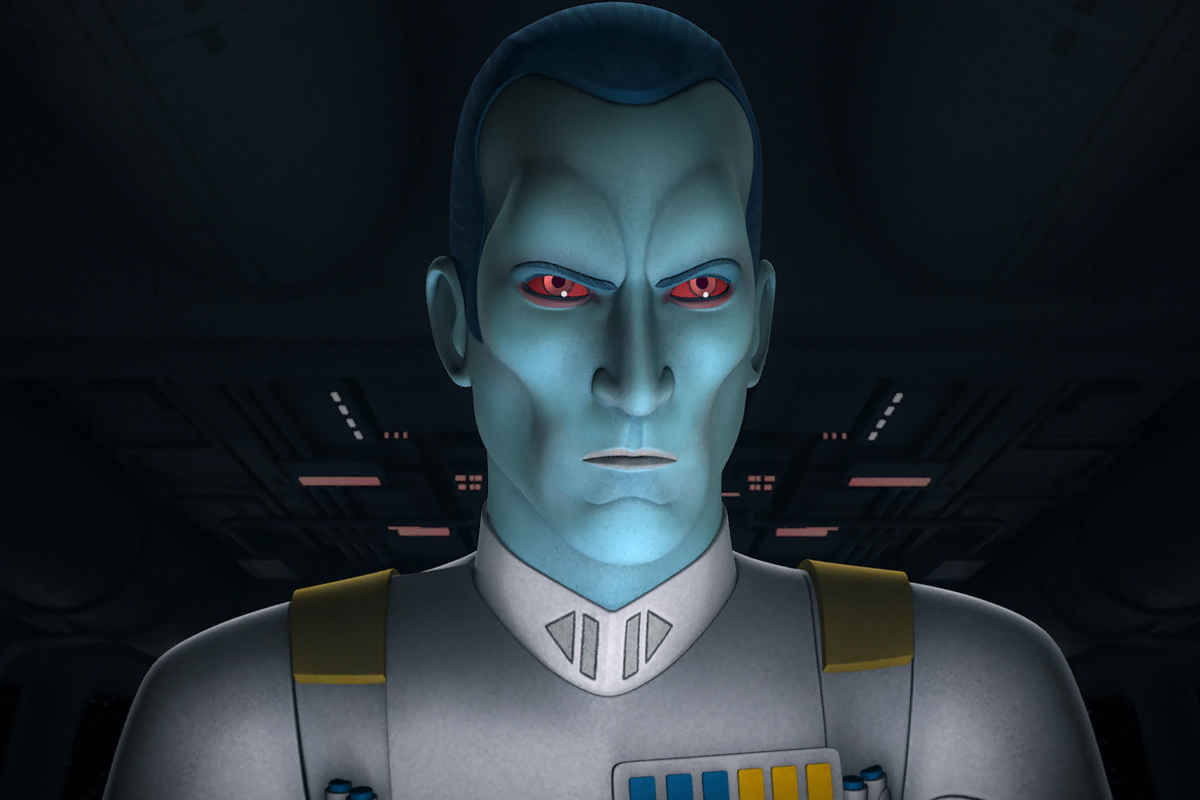 Thrawn stares menacingly off screen