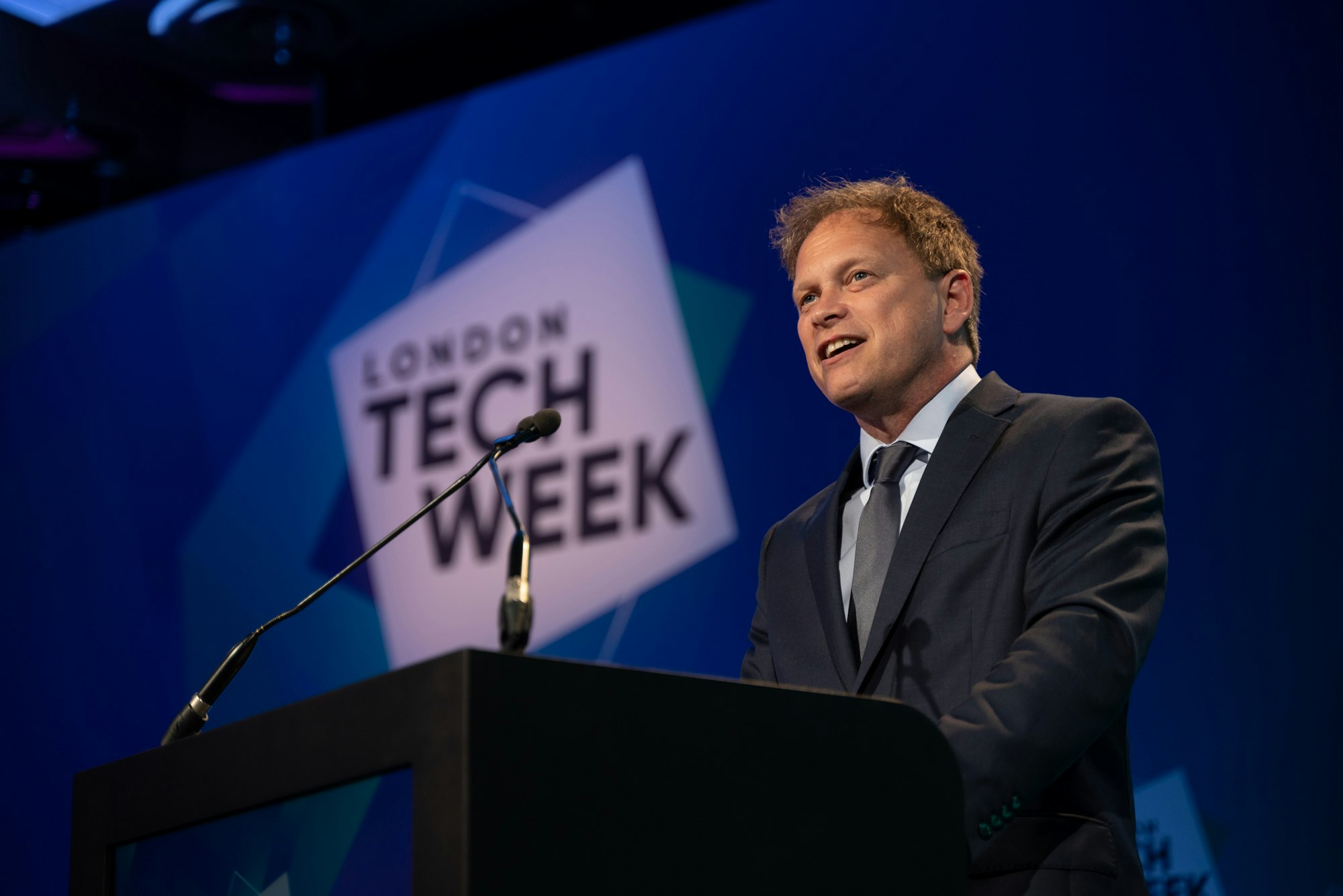 MP speaking on stage