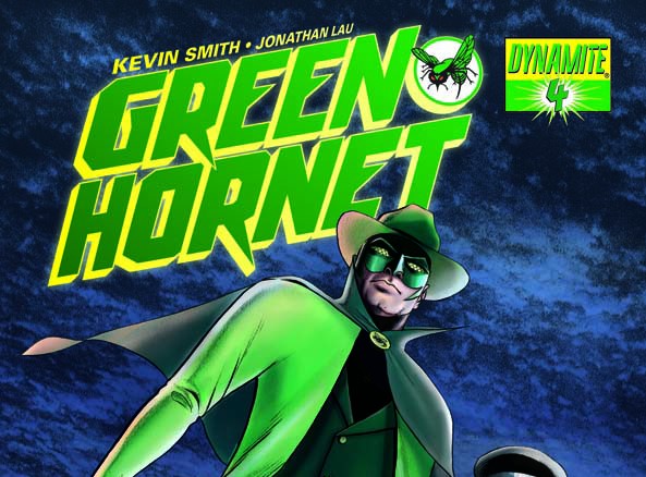 Image of Green Hornet staring down menacingly. Caption: Kevin Smith, Jonathan Lau. Underneath: Green Hornet.