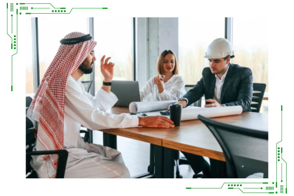 Saudi professionals networking at Saudi Event Show, representing workforce development and Saudization in the events industry.