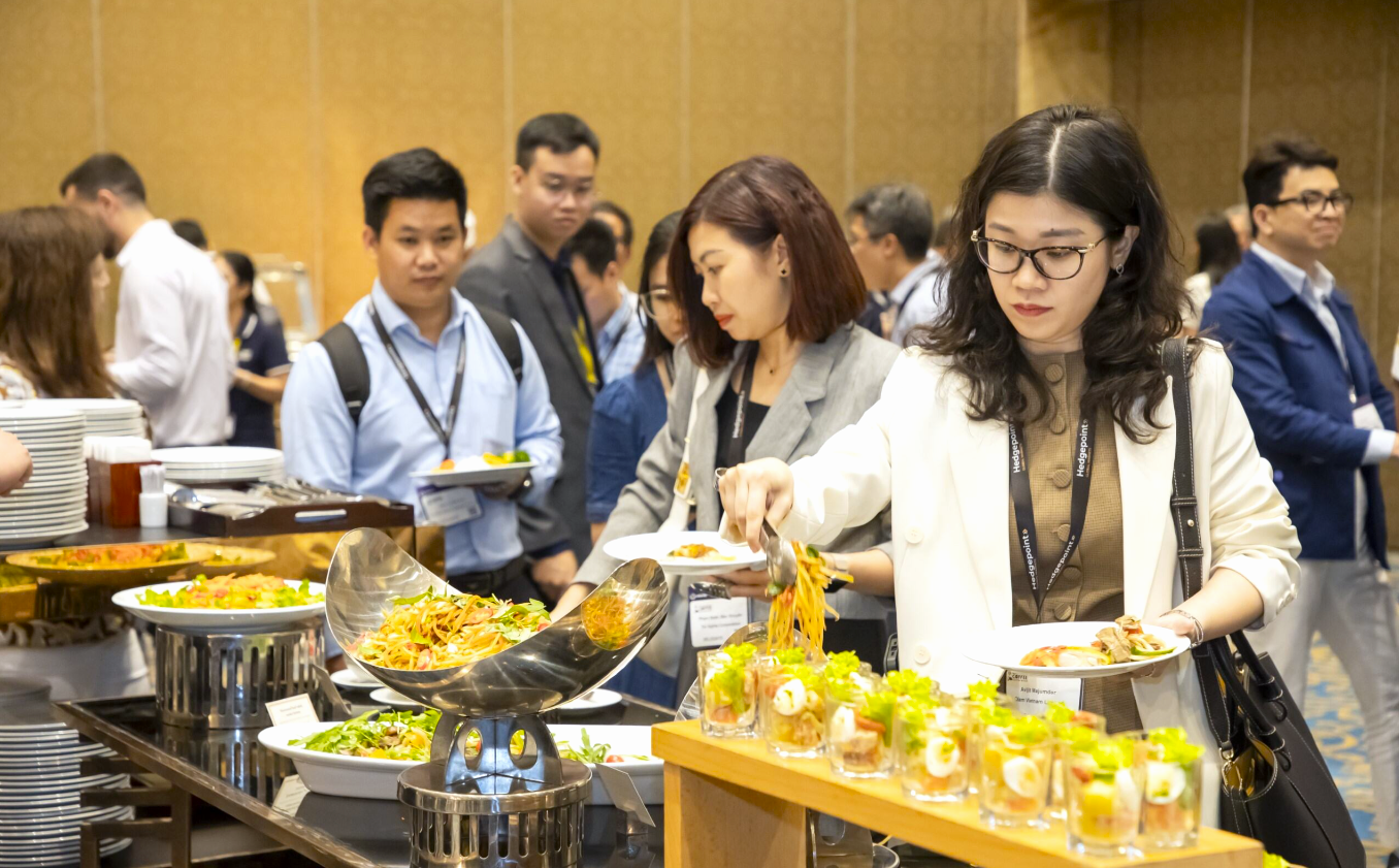 busy conference hall at AICC