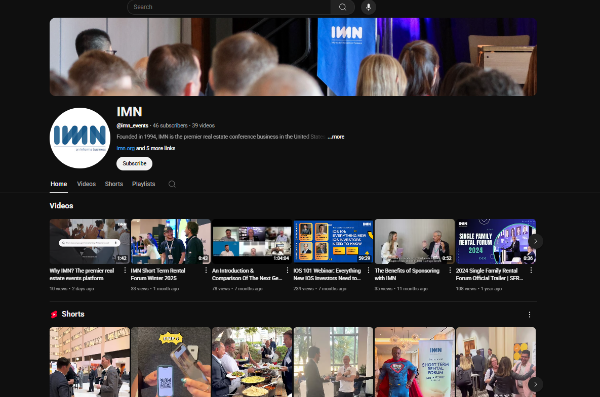 Youtube Page for IMN
