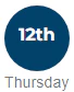12th Thursday