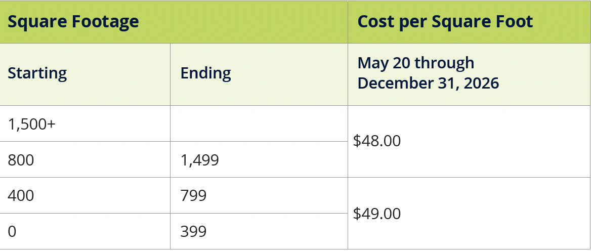 Pricing Table