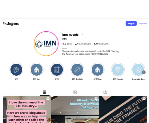Instagram page for IMN