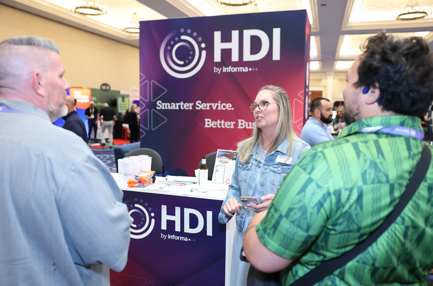 Attendee at Exhibitor Booth