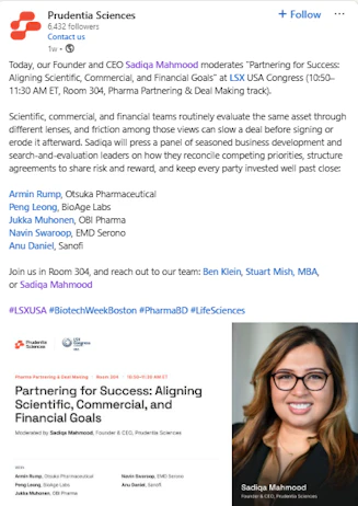 Prudentia Sciences Speaking at LSX USA Congress 2026