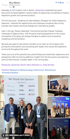 Blue Matter 2026 Sponsor of LSX Congress USA