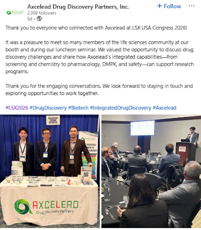 Axcelead team exhibiting at LSX USA Congress