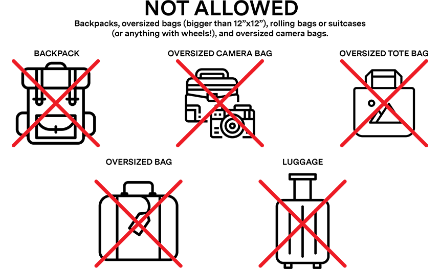 Not Allowed Items infographic