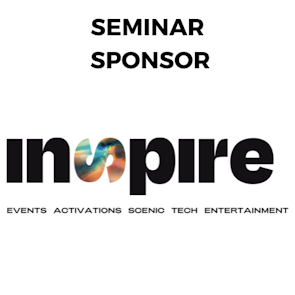 Inspire logo – SES 2025 Sponsor specializing in AV and seminar production for MICE and live events