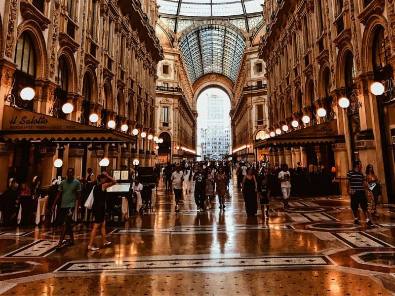 Inside a shopping Mall