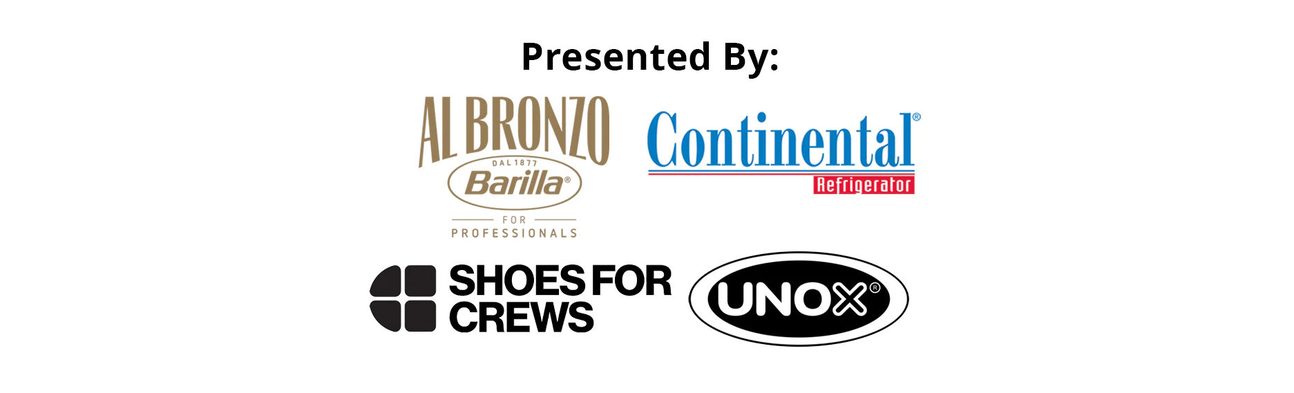 Continental Refrigerator and Unox Sponsor Logos