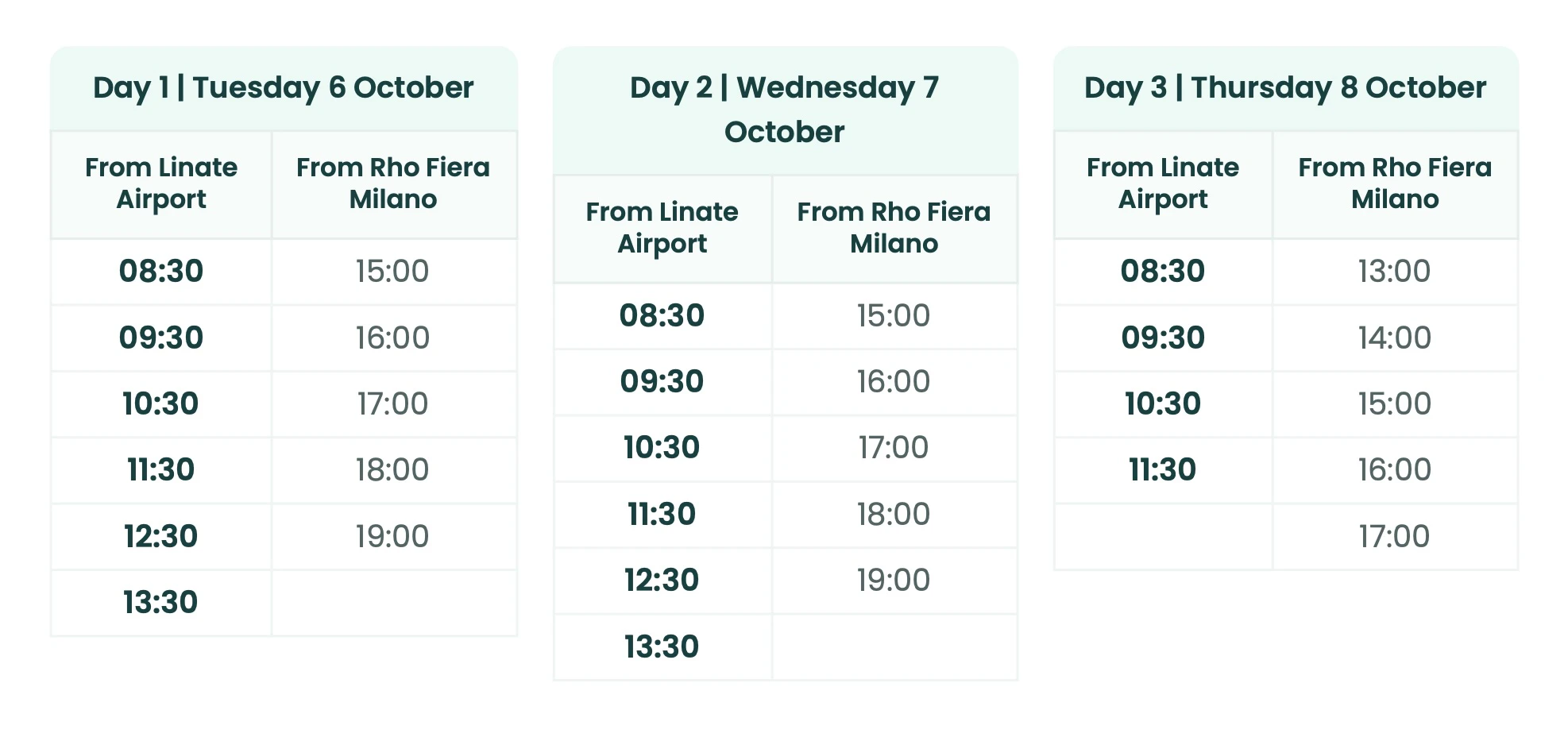 Shuttle service from CPHI Milan 2026 to Milano Linate Airport (LIN)