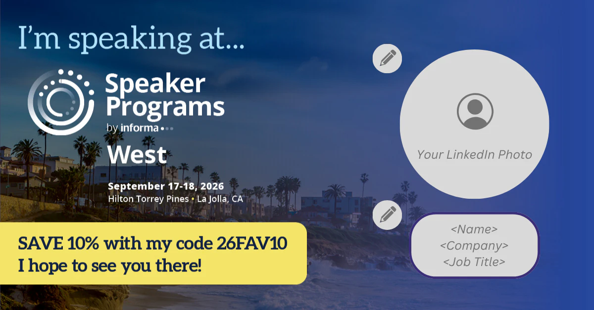 "I'm Speaking" graphic for Speaker Programs West
