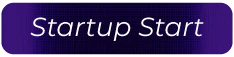 Botão de interface com fundo roxo escuro e textura de circuito, contendo o texto em branco 'Startup Start' em estilo itálico e envolto por uma borda azul.