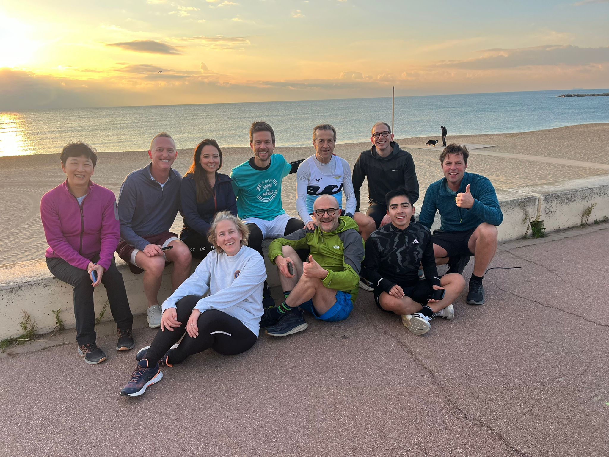 Sunrise beach run in Barcelona 2025