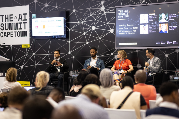 The speakers on stage