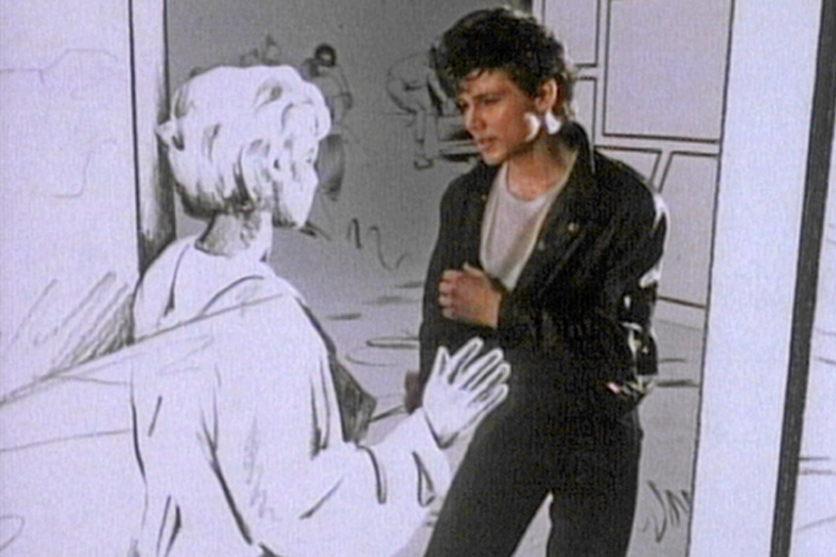 A screenshot from Take On Me