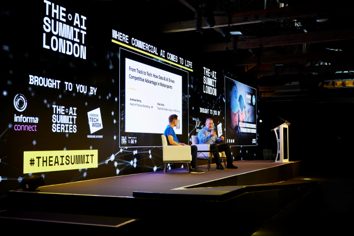 A stage at The AI Summit London