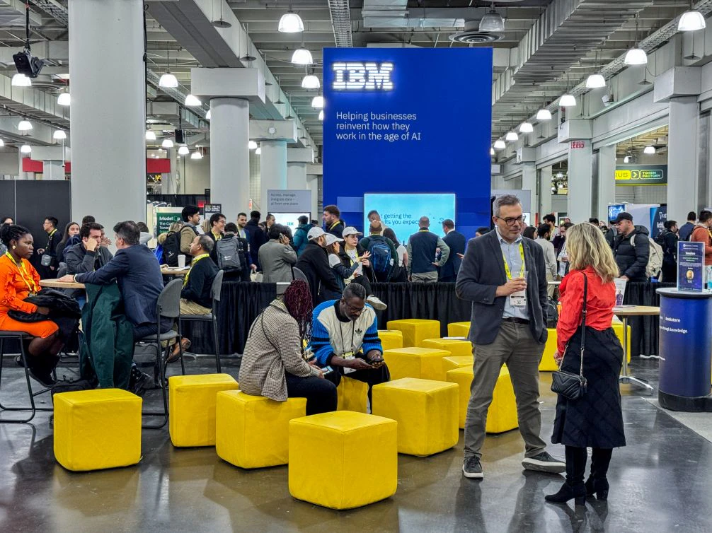 The Expo floor ft IBM at The AI Summit New York