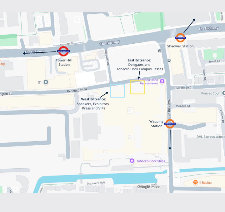 Map of Tobacco Dock
