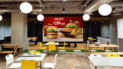 Swiss multinational investment bank and financial services company UBS’ new office cafeteria in EON IT Park in Pune