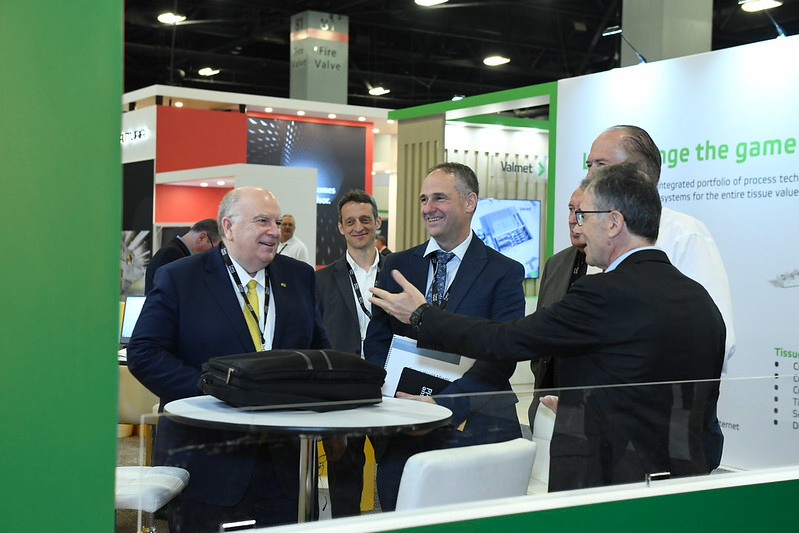 Exhibitors and Visitors Laughing at Tissue World Miami