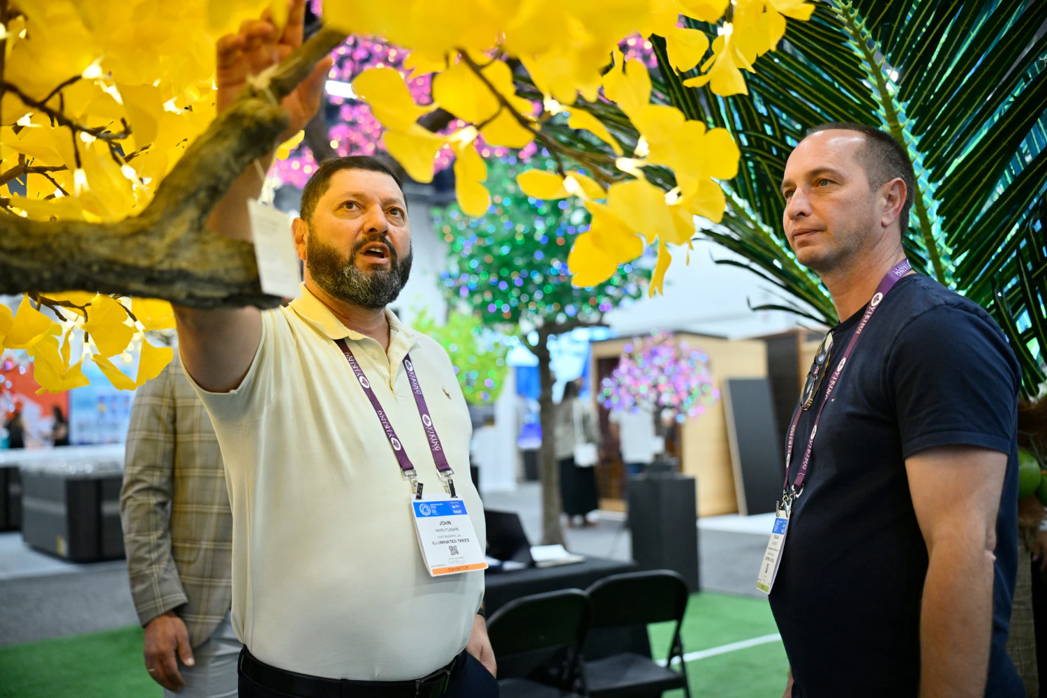 Exhibitor Interacting with Attendee