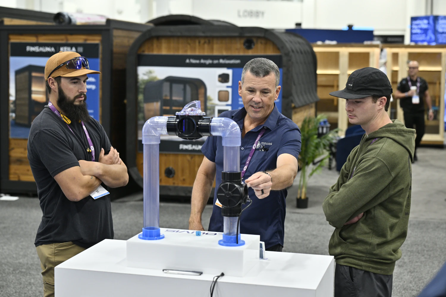 Exhibitor Interacting with Attendee