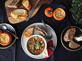 soup and bread plates