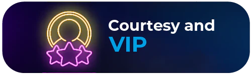 Botão verde com o texto "cortesias e VIP" e o ícone de estrelas na lateral esquerda.