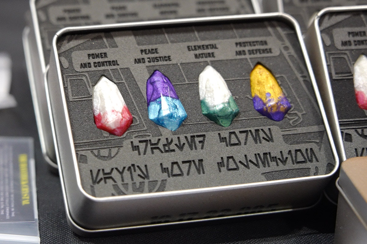 Kyber Crystals from CraftedCores on display