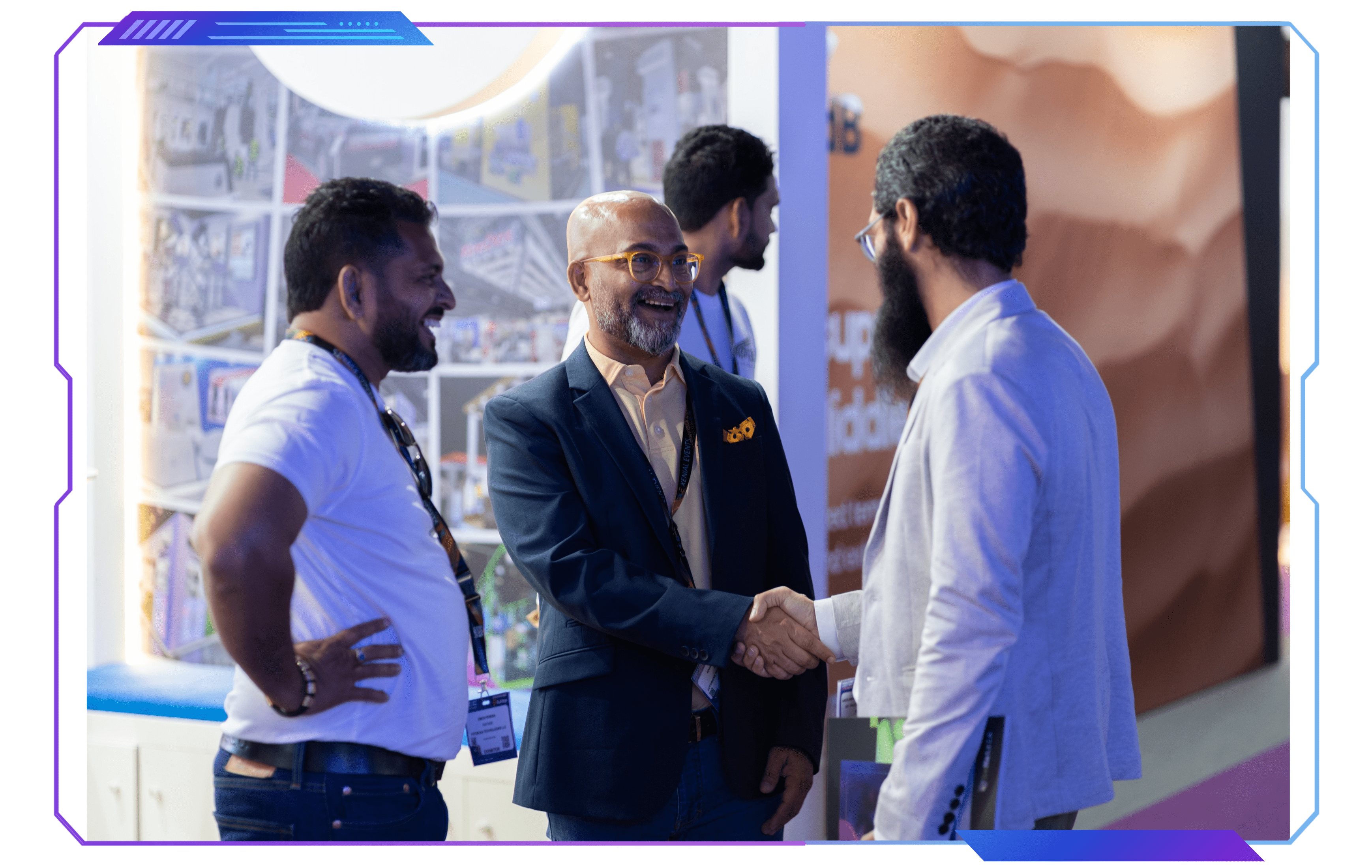 Visitors engaging with exhibitors at MEES, exploring innovative event tech and supplier solutions in Dubai.