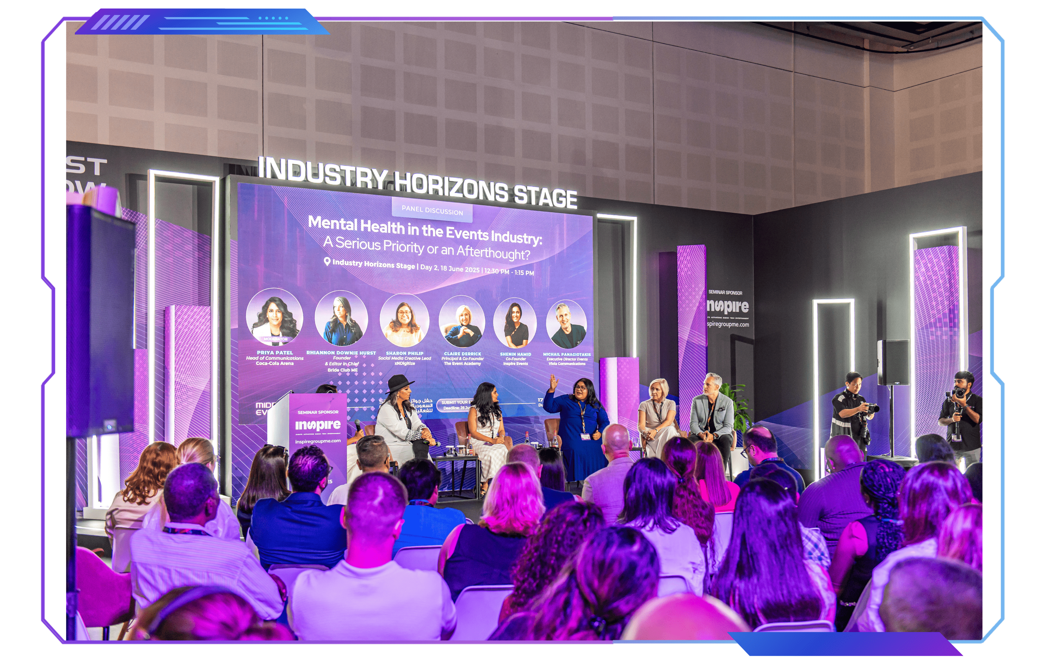 Audience attending a live seminar session at MEES, featuring global speakers and expert-led learning content.