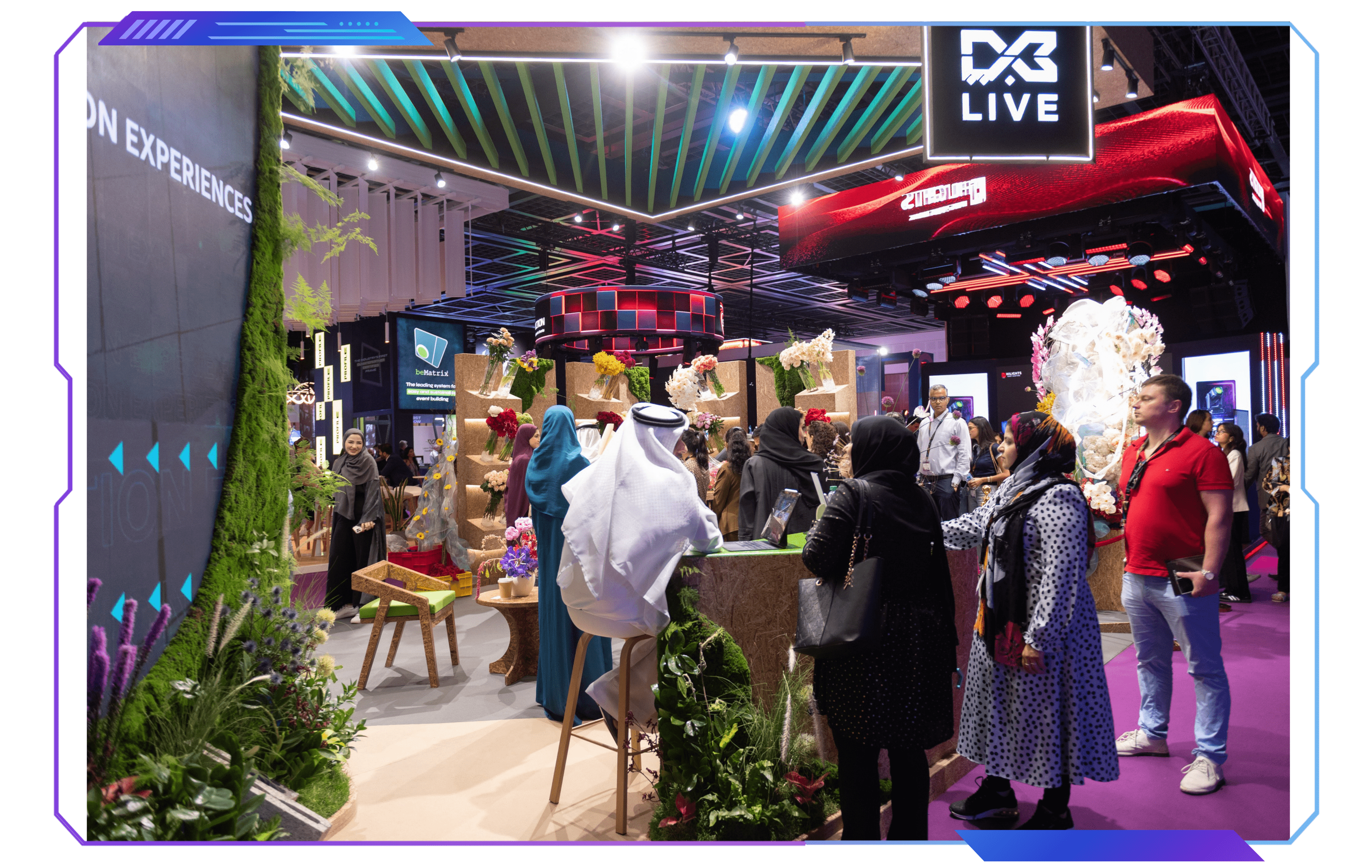 Attendees engaging in sustainability discussions at MEES in Dubai, exploring green practices and eco-friendly event strategies