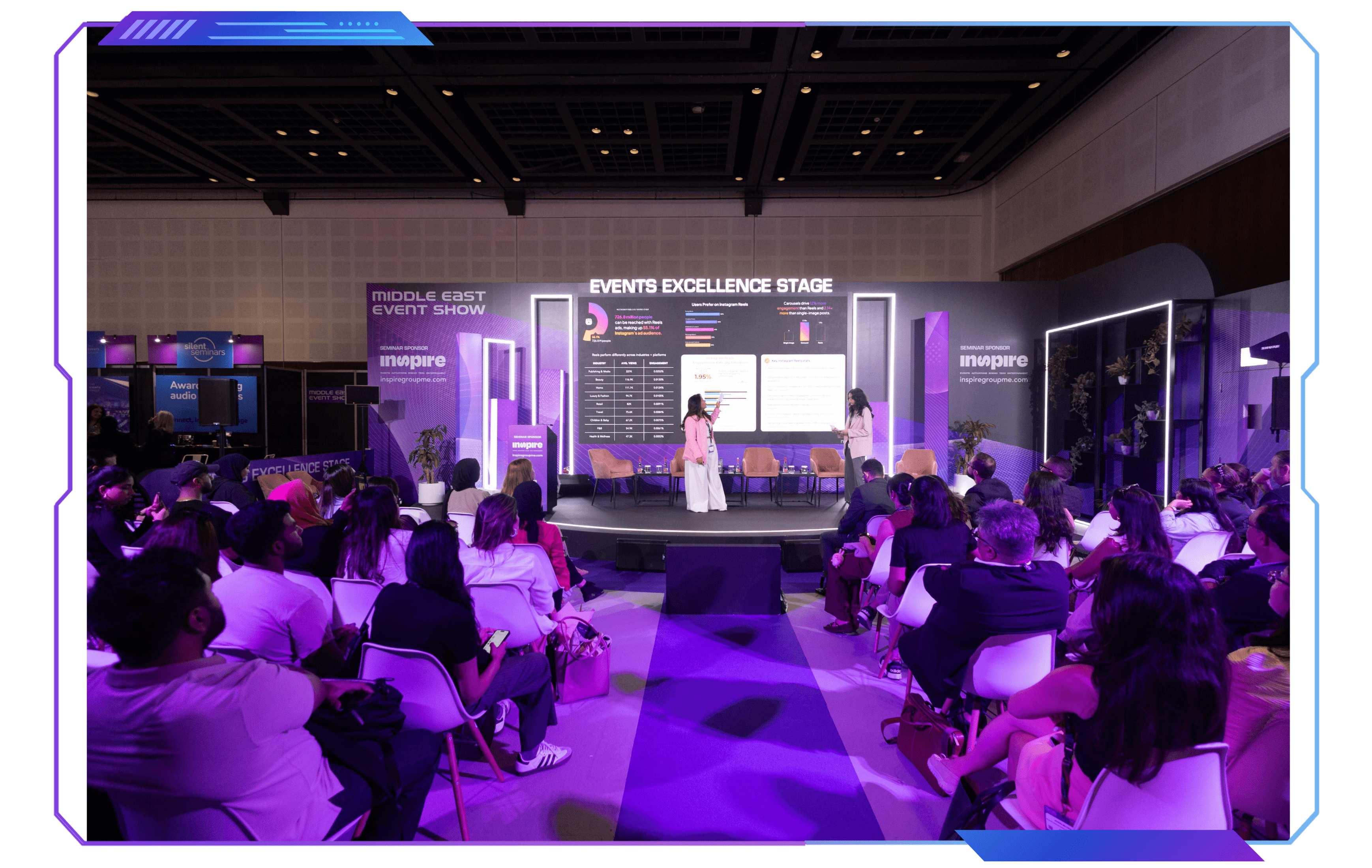 Packed workshop area at MEES with attendees gaining actionable insights on event planning and innovation in the Middle East