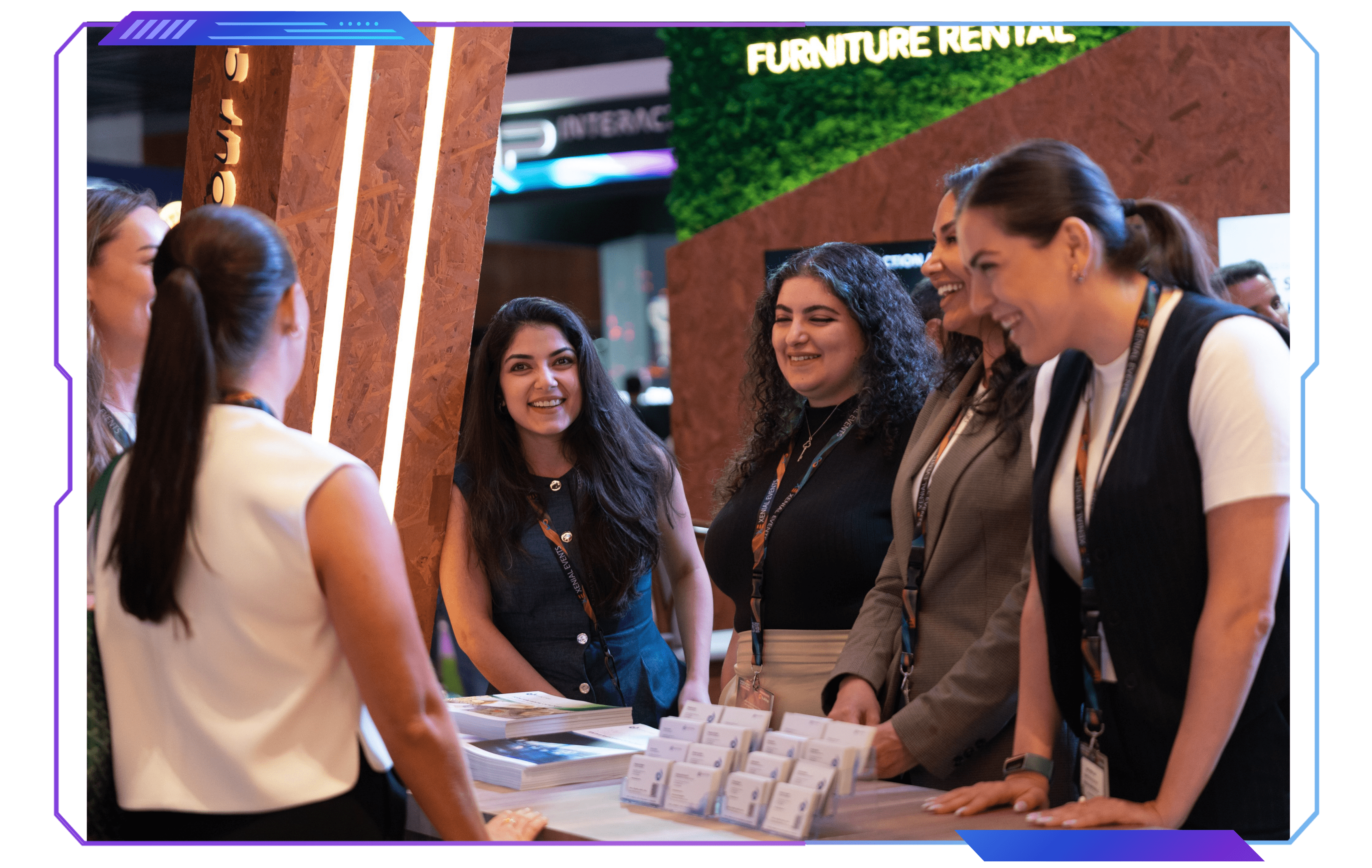 Event professionals networking at MEES, building partnerships and exchanging ideas on the Dubai World Trade Centre show floor