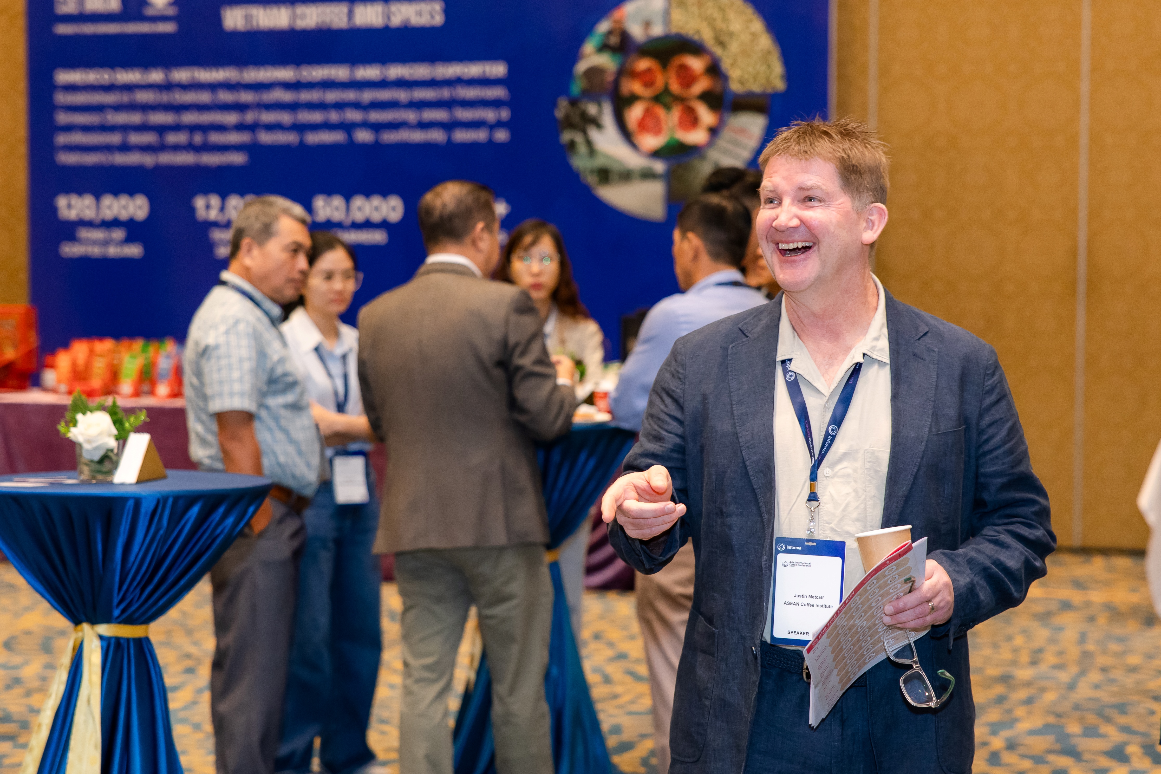 visitor at asia international coffee conference