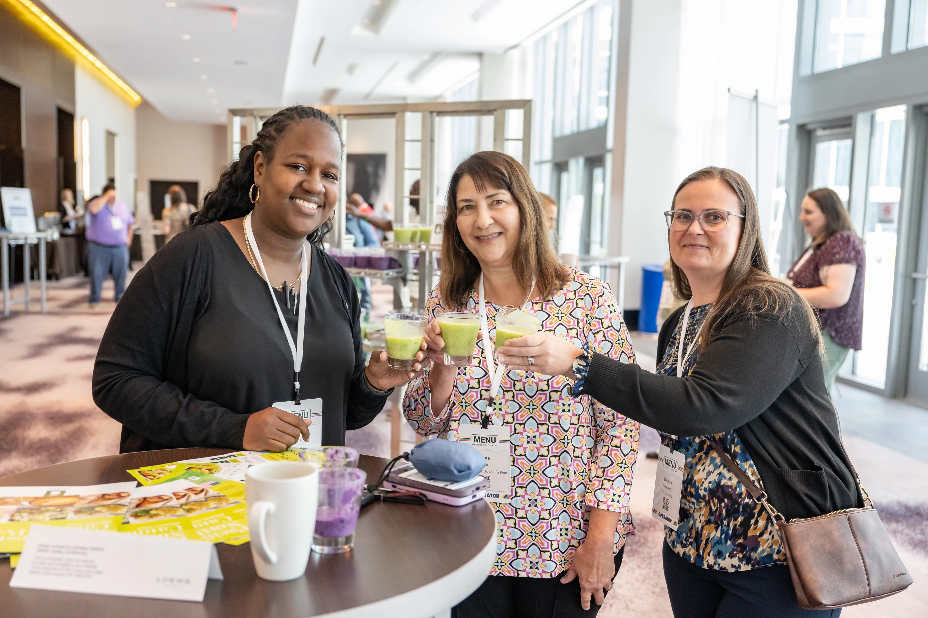 Attendees from the 2024 MenuDirections during a networking break.