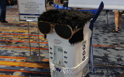 Elvis themed cart on display