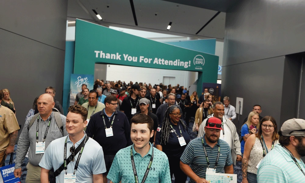 Entrance of WasteExpo 2025 exhibit hall