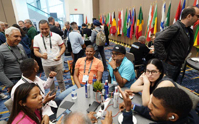 large group networking at the international reception