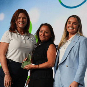 WasteExpo Attendee Holding Baby During Award
