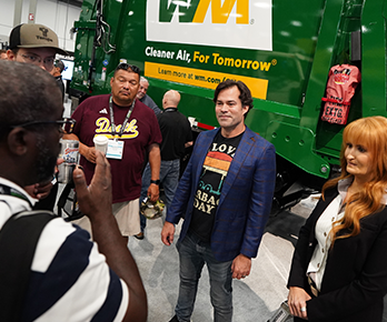 Attendees in Exhibitor Booth