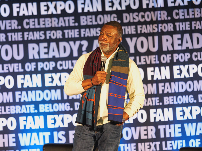 Carl Weathers at his panel at FAN EXPO Vancouver