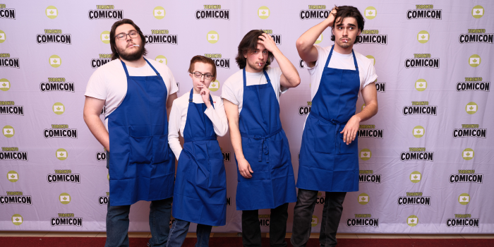 Straight out of the kitchen in NYC, the chefs of The Bear walk the carpet as a group.